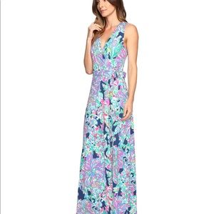 EUC Lilly Pulitzer Delfina Maxi Wrap Dress Small